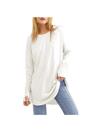 Long Sleeve Cotton Shirt Thumb Hole