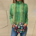 thumbnail image 1 of Ydkzymd Long Sleeve Polo Shirts for Women Green Tie Dye XL Womens Shirt Plain Fall Turtleneck Thermal Tunics Floral Petite Plus Size Blouses, 1 of 5