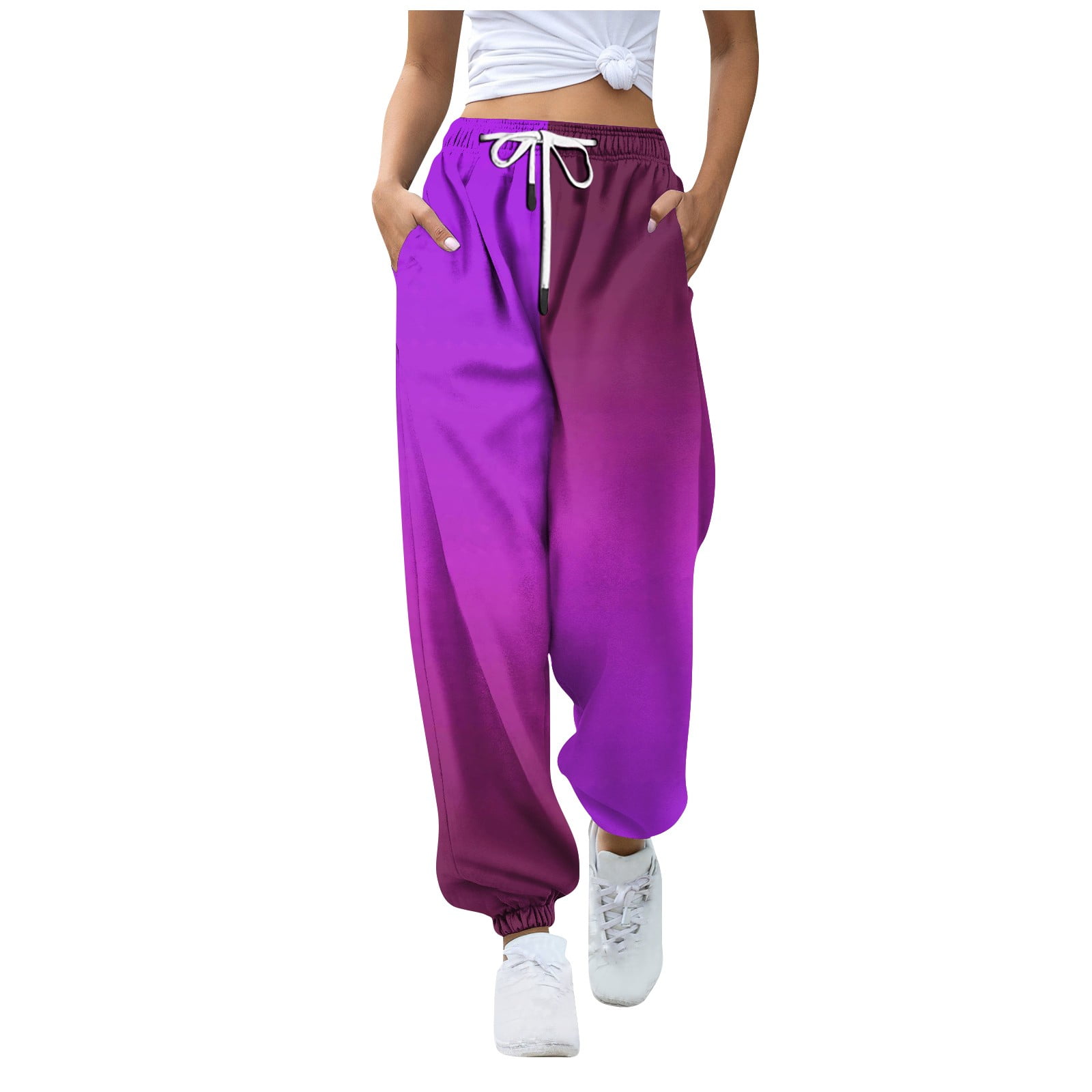 Dark fashion purple sweatpants