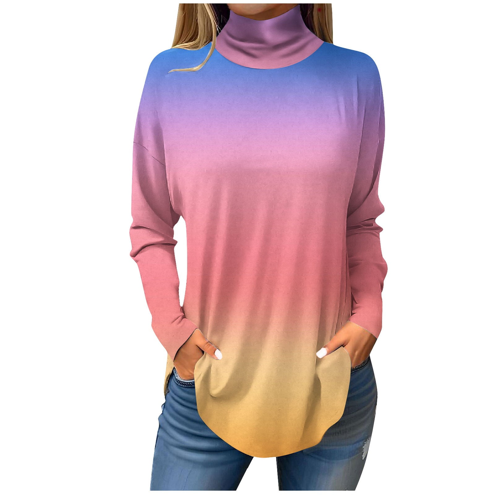 Tie Dye Turtleneck top long sleeves main image 0