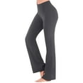 thumbnail image 1 of Ydkzymd Flare Yoga Pants Women with Pockets Tummy Control Workout High Waist Yoga Pants Casual Wide Leg Bootcut Leggings 4 Pockets Gray 3XL, 1 of 5