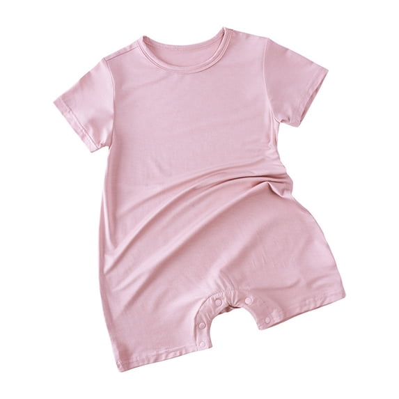 Ydojg Baby Romper Size 6-12 Months Baby Unisex Boys Girls Footless Short Sleeve Rompers Jumpsuit Pink