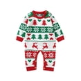 thumbnail image 1 of Ydojg Baby Toddler Bodysuits Boys Girls Christmas Knit Romper Sweater Santa Long Sleeve Bodysuit Warm Winter Clothes, 1 of 7