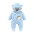 thumbnail image 1 of Ydojg Baby Toddler Bodysuits Cartoon Onesie Snowsuit Jumpsuit Hooded Footie Thick Winter Outwear For Boys Girls, 1 of 6