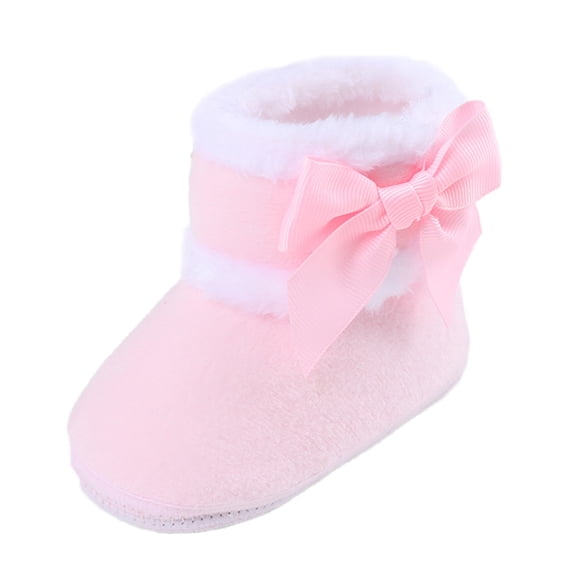 Mrzhqd Baby Winter Shoes Soft Fashion Warm Boys Girls Snow Booties Shoes Pink Size 12-15 Months