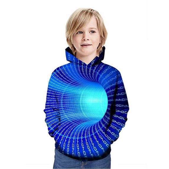 Bysome Boys Girls Fashion Hoodies Sweatshirts 2 To12 Year 3D Printed Fashion Pullover Sweatshirts Novelty Pattern Hoodies For 7-8 Years