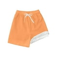 thumbnail image 1 of Ydojg Boys Swim Trunks With Compression Liner Size 7-8 Years Solid Color Breathable Swim Shorts With Drawstring Boy Swimwear Orange, 1 of 3
