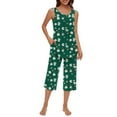 thumbnail image 1 of Ydojg Casual Pajamas Set For Women Sleepwear Soft Sleeveless Tank Top Capri Pants With Pocket Loungewear Sets Pajamas Sets Green S, 1 of 8