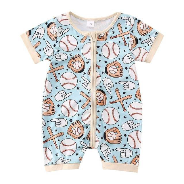 Ydojg Cute Bodysuits for Baby Toddler Boys Girls Short Sleeve Cartoon