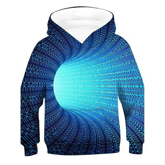 Ydojg Hoodie Boy Teen Cartoon Print Tops Sweatshirts Kids Pullover 3D With Pocket Girl Boys Tops Toddler Hoodie