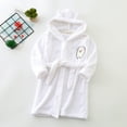 thumbnail image 1 of Mrzhqd Kids Bathrobe Toddler Boys Girls Cute Pajamas Night Robe Dress Hooded Warm Flannel Night Robe Sleepwear Robe For 5-6 Years, 1 of 3