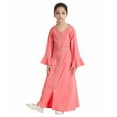 thumbnail image 1 of Ydojg Kids Toddler Outfit Set Girls Long Sleeve Kaftan Maxi Prayer Clothes Dresses Abaya 5-6 Years, 1 of 5