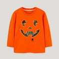 thumbnail image 1 of Mrzhqd Long Sleeve Tops For Kids Toddler Sweatshirt Glow In The Dark Shirt Boys Pumpkin Tops Cotton Outfits, 1 of 8