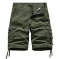 thumbnail image 1 of Ydojg Mens Cargo Pants Cargo Short Casual Cotton Shorts Work Short For Outdoor Short Green, 1 of 2