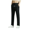 thumbnail image 1 of Mrzhqd Mens Casual Pants With Pockets Drawstring Summer Loose Fit Jogging Trousers For Running Workout Training Basketball Men Breathable Long Pants Black 5Xl, 1 of 9