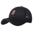 thumbnail image 1 of Mrzhqd Mens Fashion Solid Breathable Protection Hat Wild Baseball Cap Black, 1 of 2