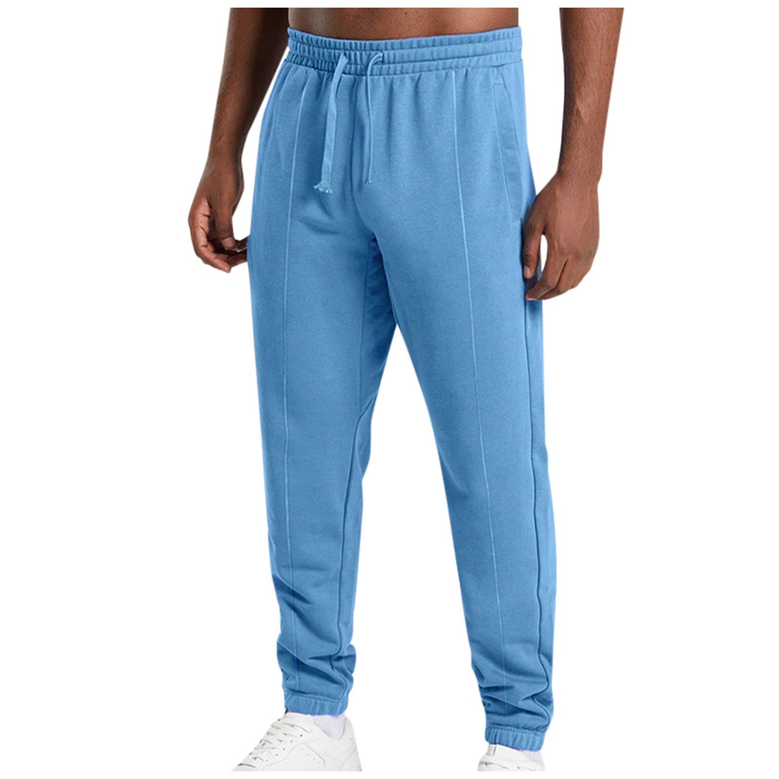 Ydojg Mens Pants Pants Lightweight Slacks Knit Athletic Sweatpants For Men Light Blue 2Xl