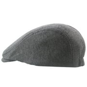 Ydojg Newsboy Mens Hat Cotton Soft Stretch Fit Men Cap Cabbie Driving Hat For Men Dark Gray