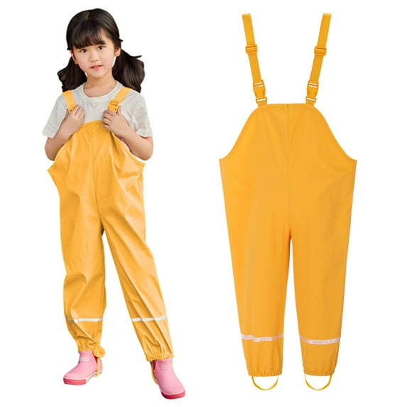 Ydojg Raincoat For Girls Boys Toddler Kids Rain Dungarees Windproof Waterproof Mud Jumpsuit Clothesnylon Stylish For M