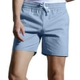 Ydojg Shorts Mens Casual Summer Shorts Solid Color Cotton Tie Suit Cool