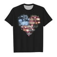thumbnail image 1 of Mrzhqd Summer T-Shirts for Boys Girls Toddler Independence Day Short Sleeve Prints T Shirt Tops Clothes Black 3-4 Years, 1 of 4
