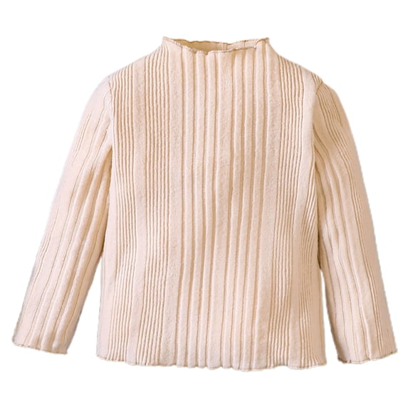 Mrzhqd Sweatshirts For Toddler Baby Tops Girls Long Sleeve Kids Knit Ribbed Solid T Shirt Pullover Tops For 18-24 Months