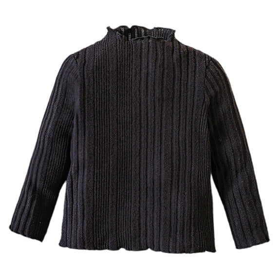 Ydojg Sweatshirts For Toddler Baby Tops Girls Long Sleeve Kids Knit Ribbed Solid T Shirt Pullover Tops For 2-3 Years