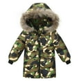 thumbnail image 1 of Mrzhqd Toddler Boys Girls Coat Winter Kids Little Camo Coat Windproof Outerwear Mediun Length Warm Jacket Down Coat Hooded Wadding Outwear 3-4 Years, 1 of 8