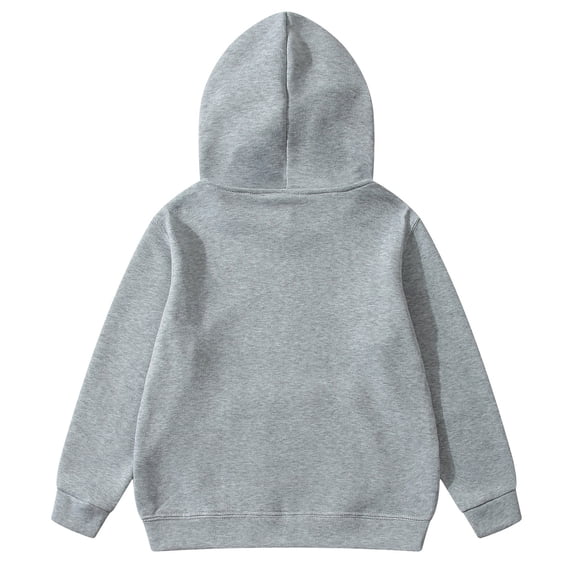 Mrzhqd Toddler Boys Girls Hoodie Sweatshirts Solid Color Long Sleeve Pullover Tops With Picket Fall Winter Kids Clothes Grey Size 8-10 Years