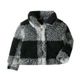 thumbnail image 1 of Ydojg Winter Outwear For Boys Girls Long Sleeve Warm Plaid Coat Jacket Fall Clothes Fashion For 12-18 Months, 1 of 3