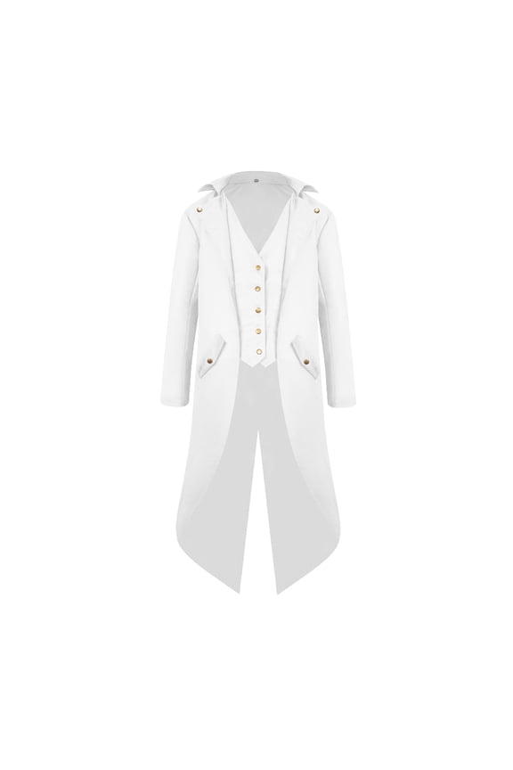 Bysome Winter Warm Coat For Toddler Boys Girls Big Kids Regency Tailcoat Jacket Frock Coat Fashion Outwwhite