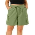 Ydojg Womens Athletic Shorts Summer Thin Cargo Pants Pocket Drawstring