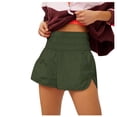 thumbnail image 1 of Mrzhqd Womens Running Shorts Workout Elastic Athletic Yoga High Waist Solid Color Shorts Summer Dark Green, 1 of 5