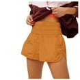 thumbnail image 1 of Mrzhqd Womens Running Shorts Workout Elastic Athletic Yoga High Waist Solid Color Shorts Summer Orange, 1 of 5