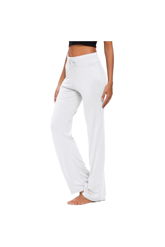 Womens Yoga Pants Fitness Pants Micro Flared Pants Exercise Pants Square Dance Pants Sports Casual Pants Loose Yoga Pants For Women White