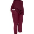 thumbnail image 1 of Ydojg Yoga Pants For Women Leggings Pockets Tennis Capris Sports Skirted Women Yoga Legging Skirts Elastic Yoga Pants Xl, 1 of 4