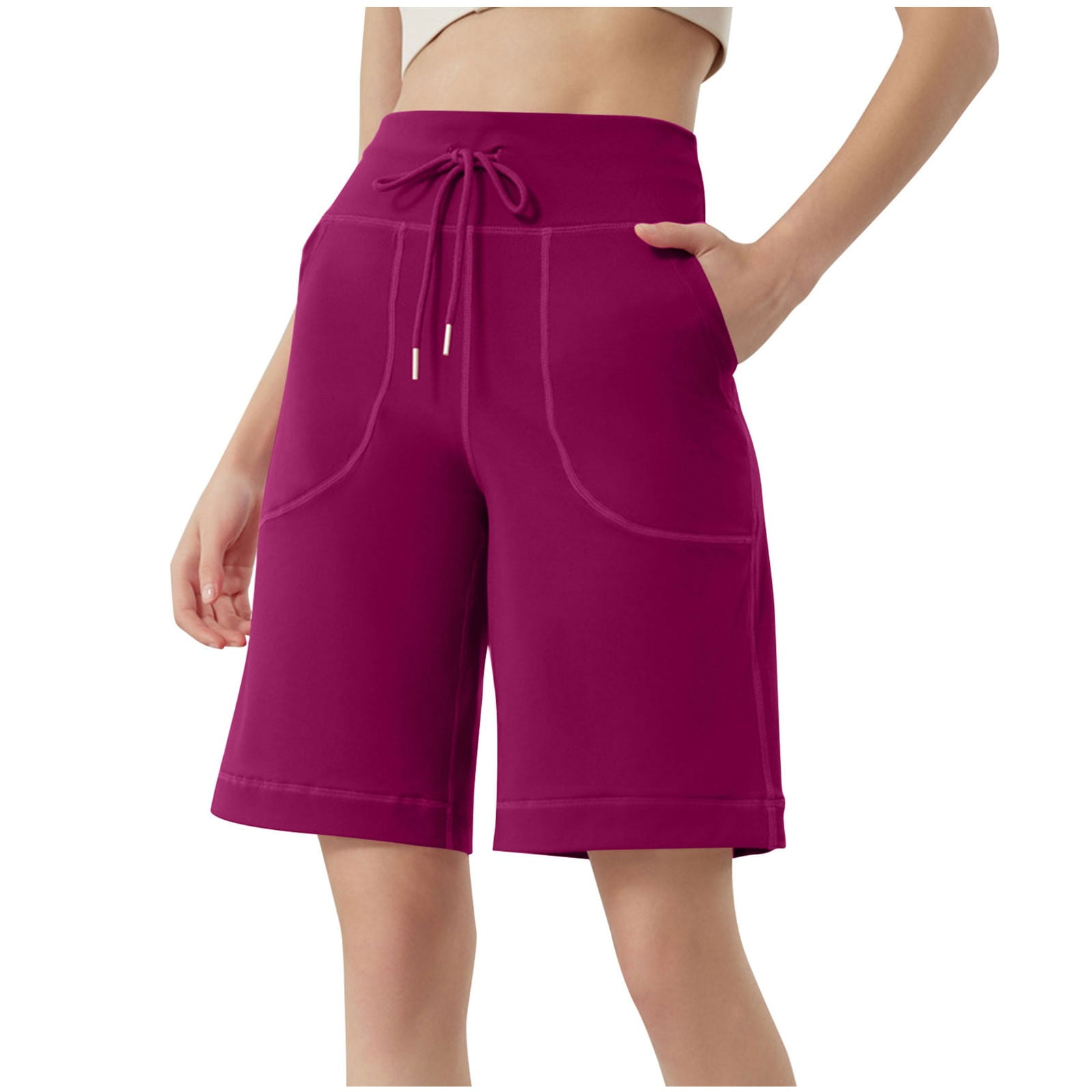 Ydojg Yoga Pants Women Knee Length Yoga Pants Lift Tight Outside Gym