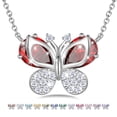 thumbnail image 1 of Ydou Butterfly Necklace for Women,925 Sterling Silver January Birthstone Necklace Garnet Red Necklace Valentines Mother's Day Gift for Wife Mom, 1 of 10