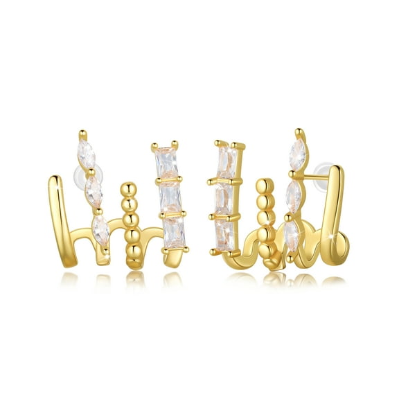 Ydou Huggie Hoop Earrings - Earring Stud Sets for Women 14K Gold Plated Hypoallergenic Gold Trendy Jewelry for Women