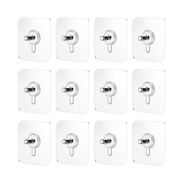 Ydsxlp 12pcs Drill Adhesive Hooks Upgraded Adhesive Wall Mount Screw
