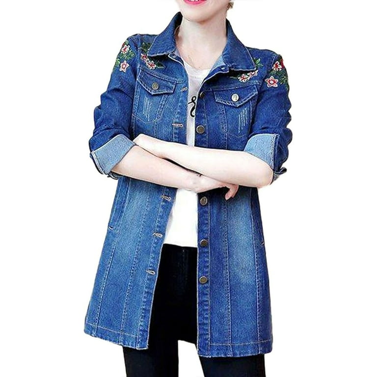 Ydsxlp Long Cardigans for Women Denim Tunic Summer Jackets for