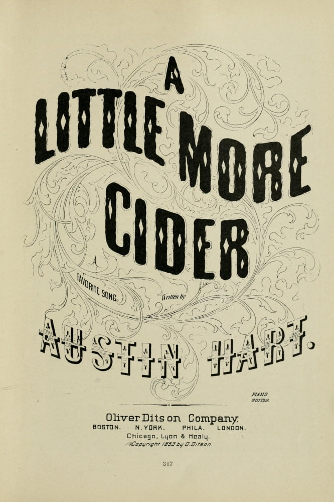 Ye Old Time Songs 1905 A Little more Cider Canvas Art - Unknown (18 x 24)