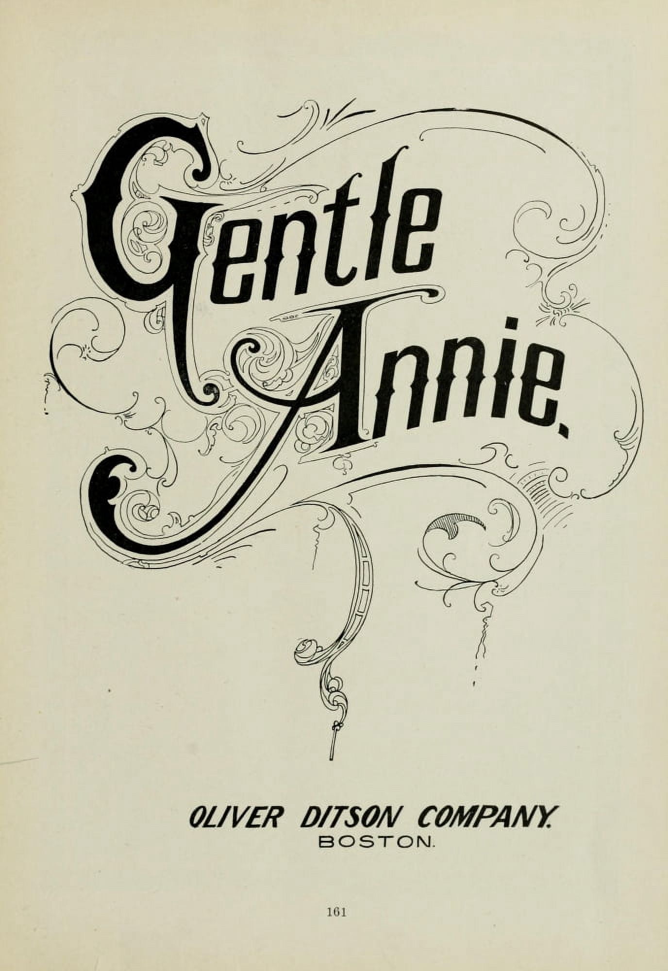 Ye Old Time Songs 1905 Gentle Annie Canvas Art - Unknown (24 x 36)