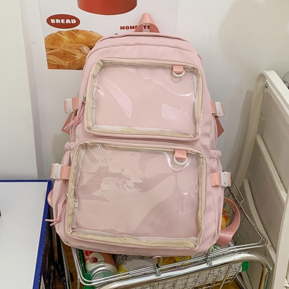 Backpack With Windows YeGang Ita Bag with Clear Windows for Women Teens- Kawaii JK Pin ...