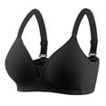 thumbnail image 1 of YeJammarp Bras for Women No Underwire Comfortable Breathable Cozy Breathable Seamless Push Up Bra Casual Minimizer Bras For Women (80, Black), 1 of 3