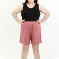thumbnail image 1 of YeJammarp Modal Cozy Pajama Shorts Womens Plus Size XL-6XL Elastic Waist Wide Leg Short Pj Bottoms Soft Sleep Pant (X-Large, Hot Pink), 1 of 7