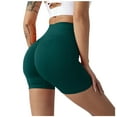 thumbnail image 1 of YeJammarp Spandex Stretch Short Leggings Womens Scrunch Butt Lifting High Waist Solid Color Workout Biker Gym Shorts (Small, Army Green), 1 of 3