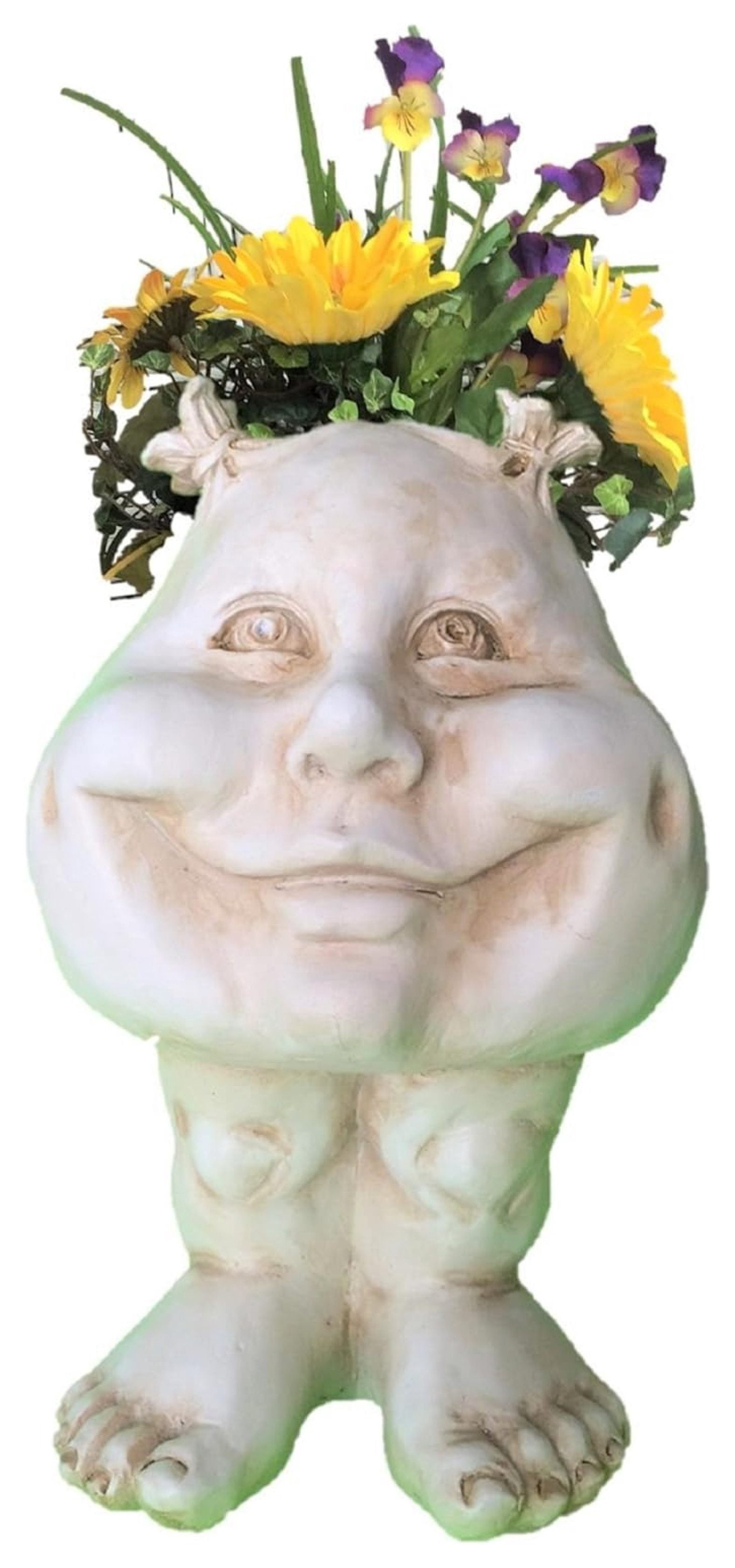 Muggly YeSayH 12 in. Antique White Sister Suzy Q The Muggly Statue Face ...