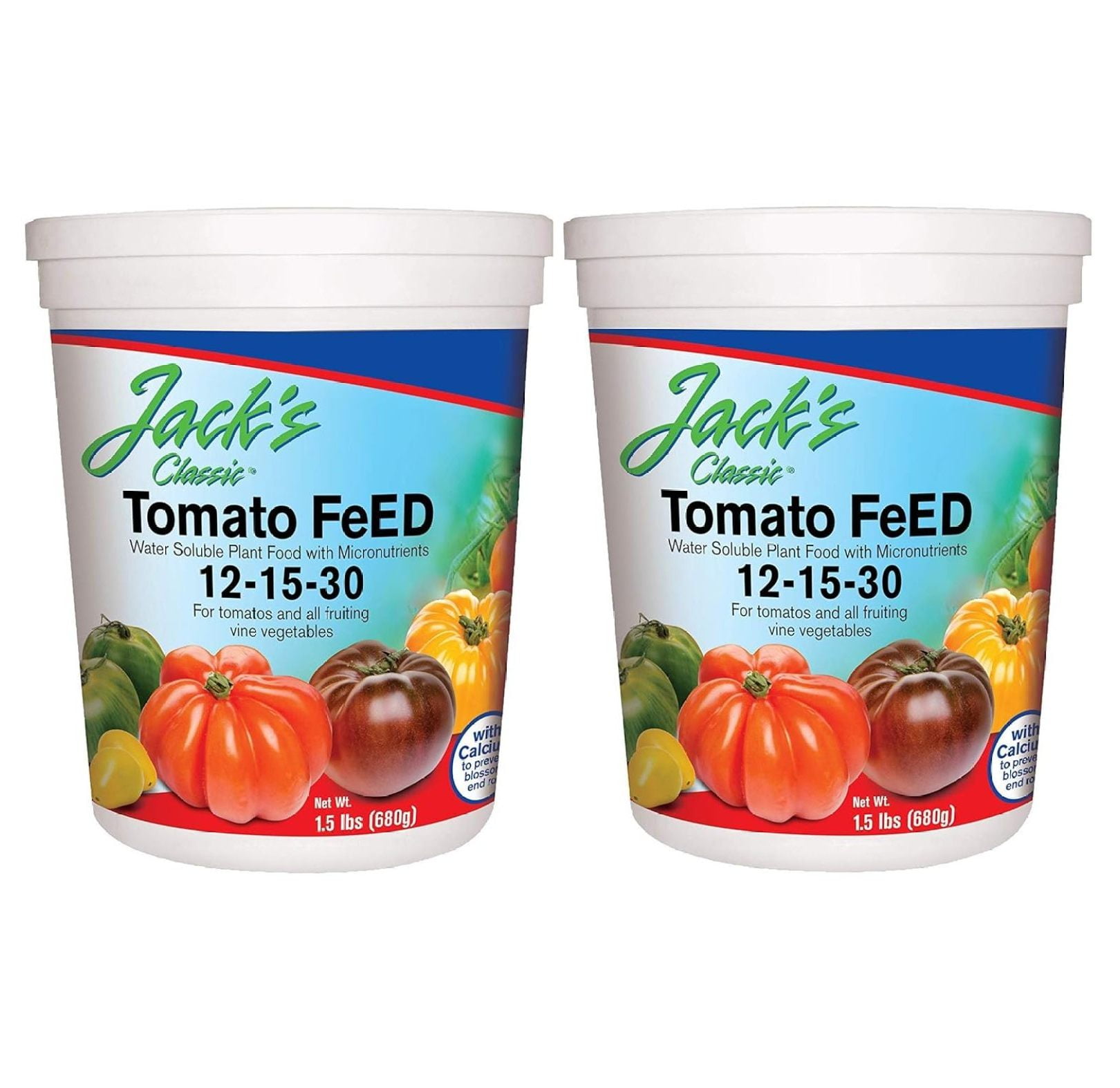YeSayH 51324 Jack's Classic 12-15-30 Tomato Feed, 1.5 lb. (Тwo Рack ...
