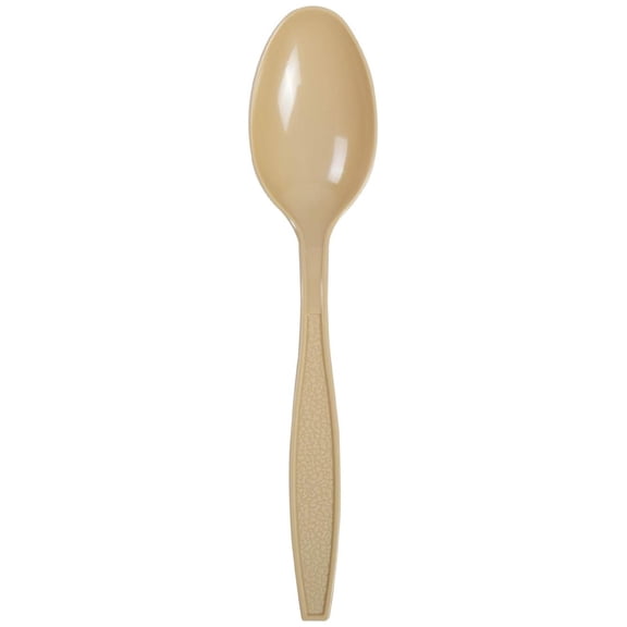 YeSayH Heavy Weight Polystyrene Teaspoons, Champagne Colored, Case of 1000